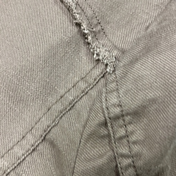 FREE PEOPLE Boho Waterfall Open Front Linen Buckle Raw Hem Distressed Jacket XS - Picture 10 of 16